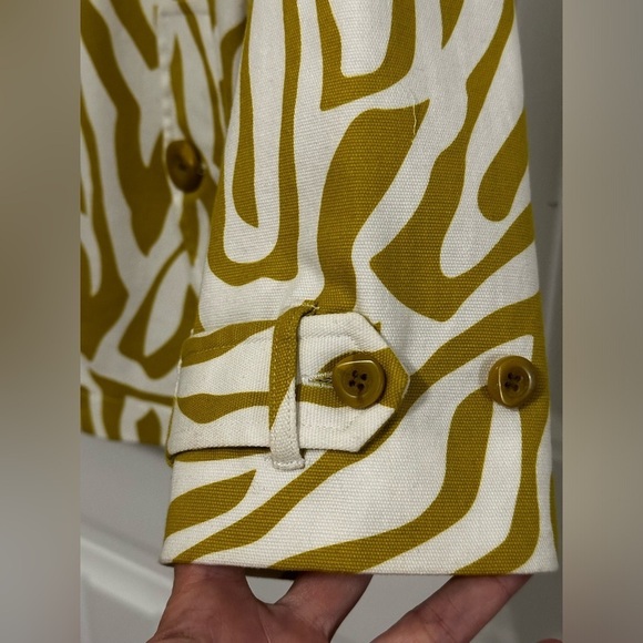 Transitions Cropped Zebra Open Jacket Coat Size Large EUC - Picture 7 of 8